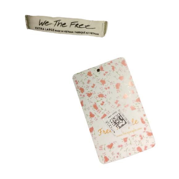 NWT Free People Women’s Long T-Shirt Size XL Thermal Olive Green Slits Soft - Picture 6 of 6